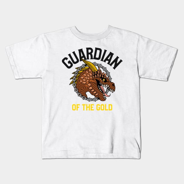 Guardian of the Gold Fantasy RPG Kids T-Shirt by Distinkt